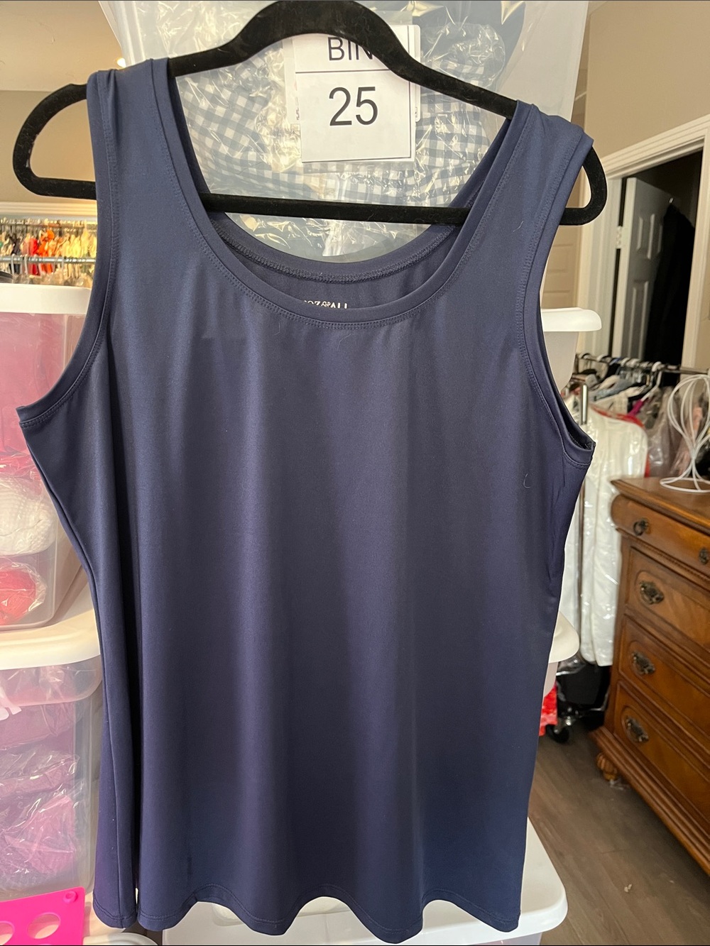 Roz & Ali Navy Sleeveless Tank Top